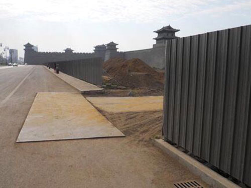韶关工地钢板使用图